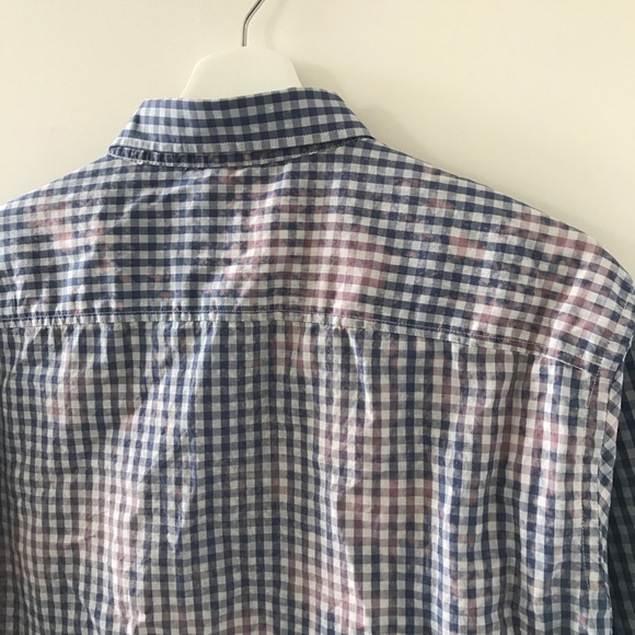 Frank & Oak Gingham Shirt. Custom fabric treatment - Picture 4 of 4